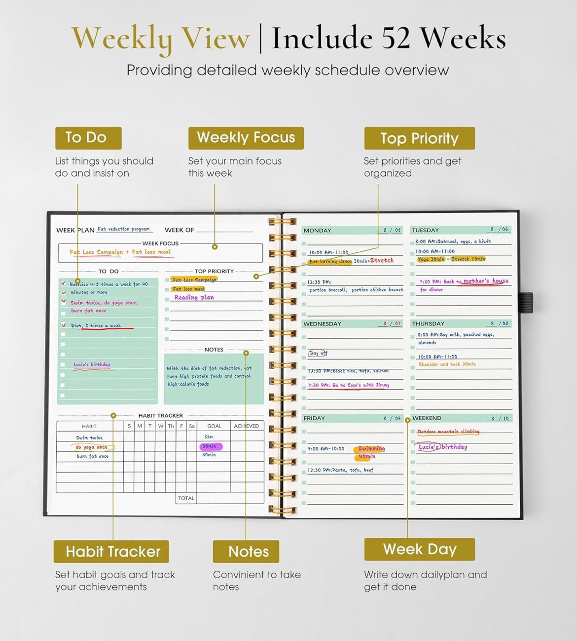 Undated Jewel Planner