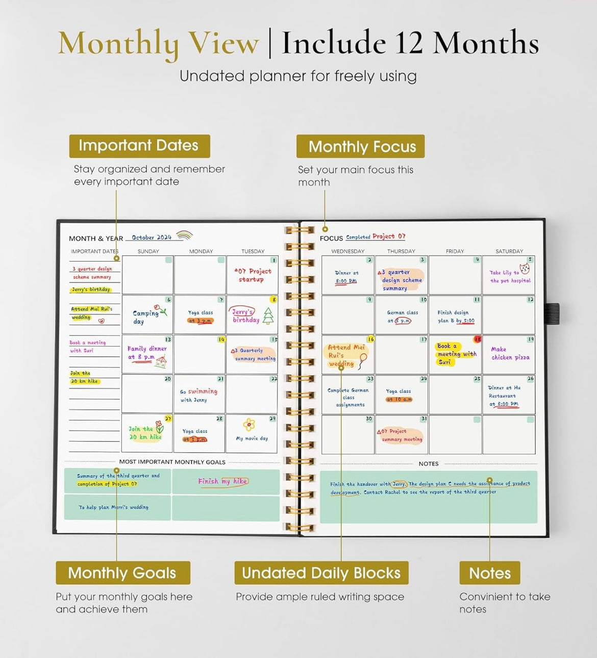 Undated Jewel Planner