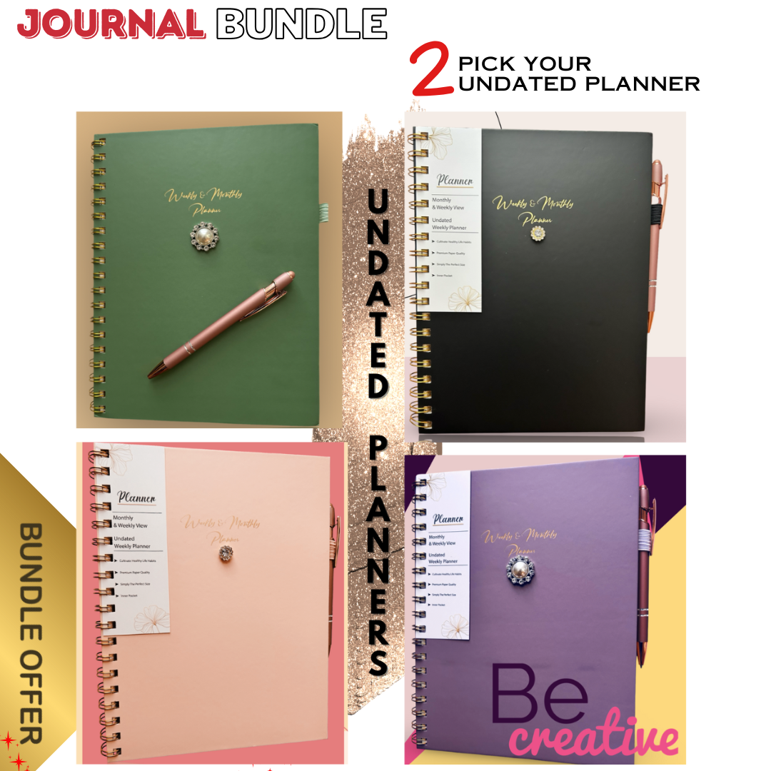 3 For $30 Self-Love Scripture Journal Bundle with Planner & Notebook