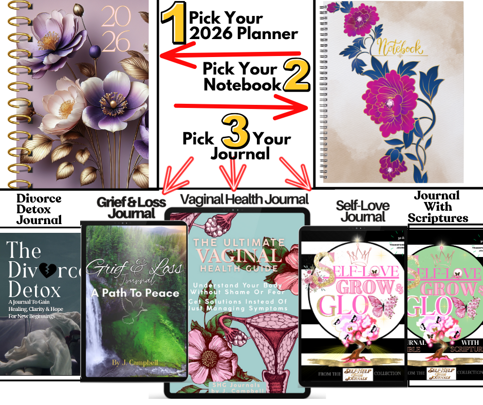 Self-Help Journal Bundle: Planner, Notebook & Journal