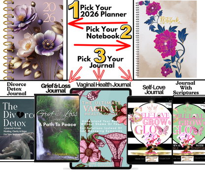 Self-Help Journal Bundle: Planner, Notebook & Journal