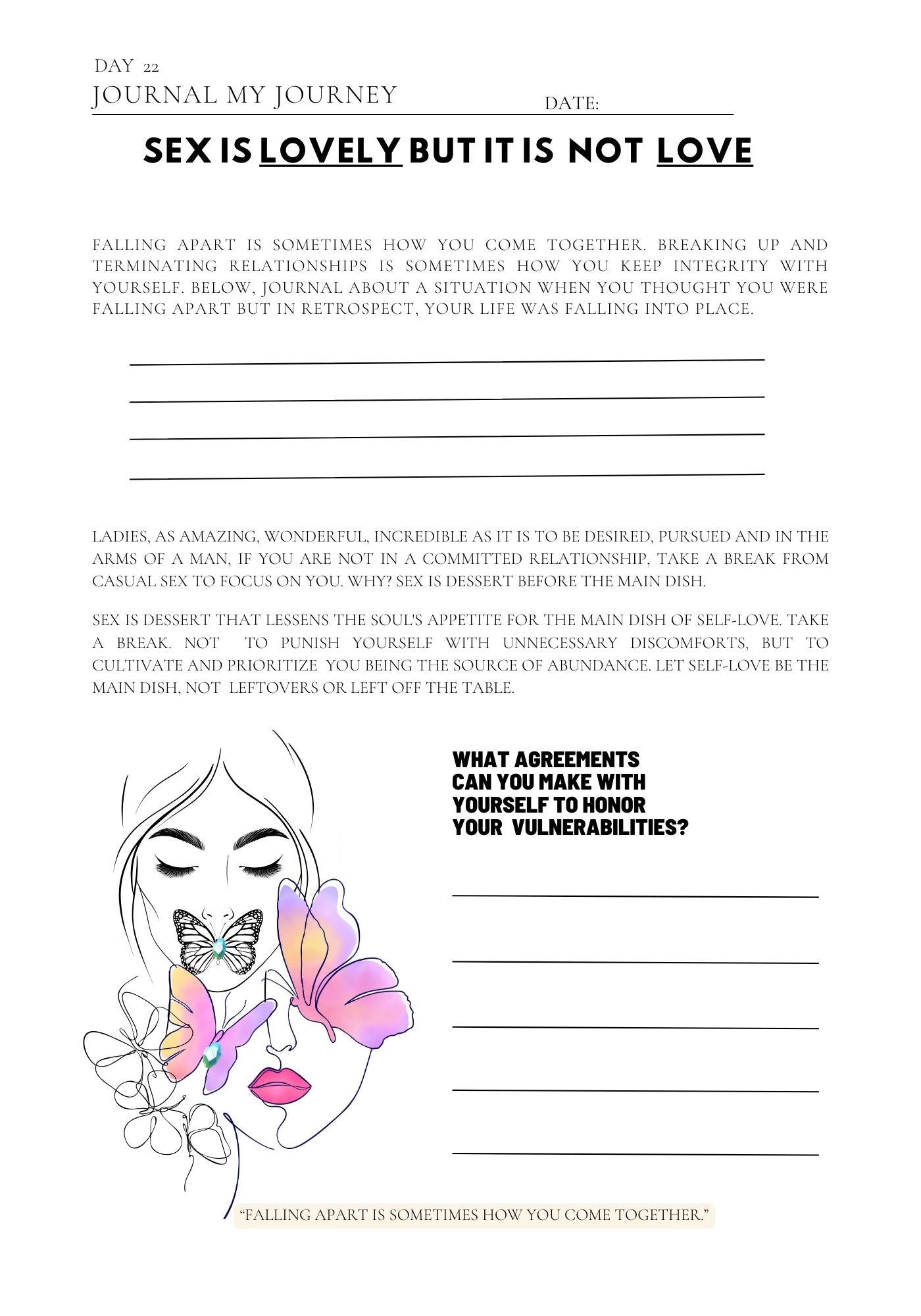 Digital Download Journal Self-Love Grow & Glow 30-Day Transformational Journal