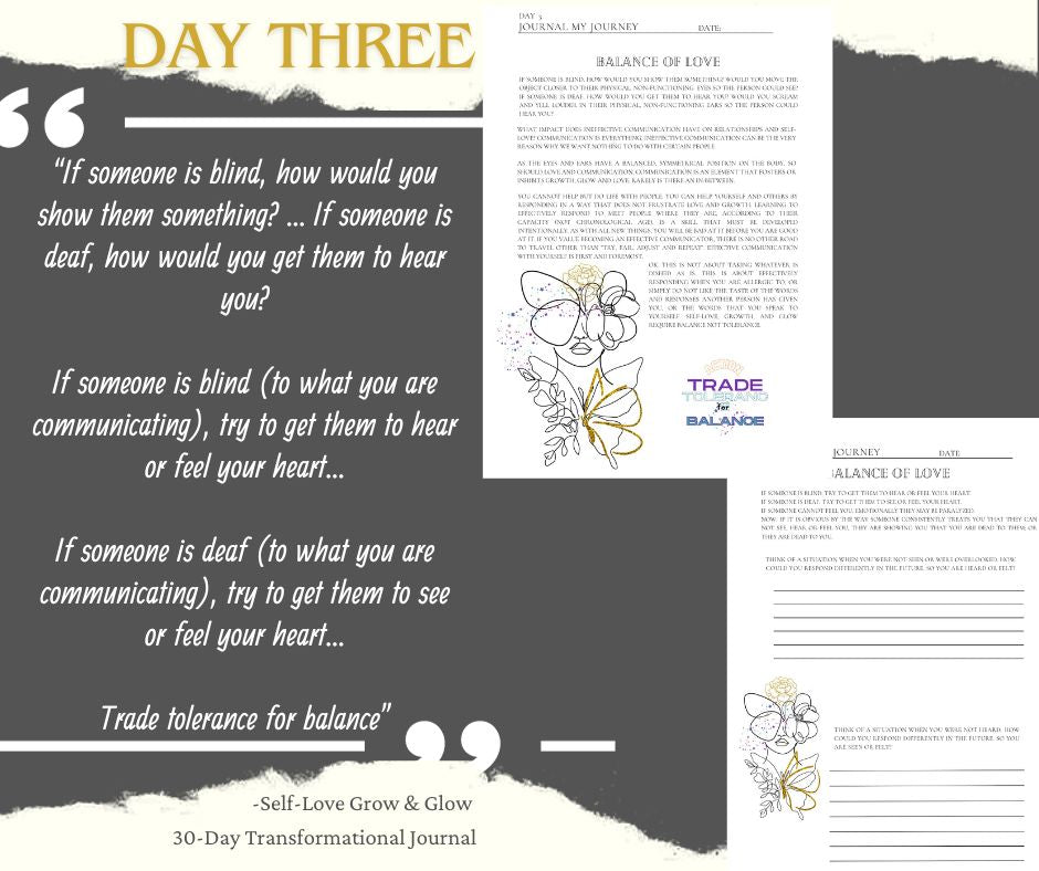 Digital Download Journal Self-Love Grow & Glow 30-Day Transformational Journal