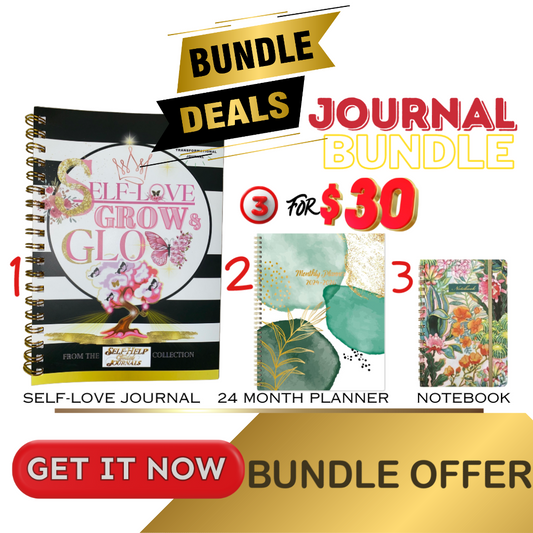 3 For $30 Bundle: Self-Love Journal, 24 Month Calendar & Notebook