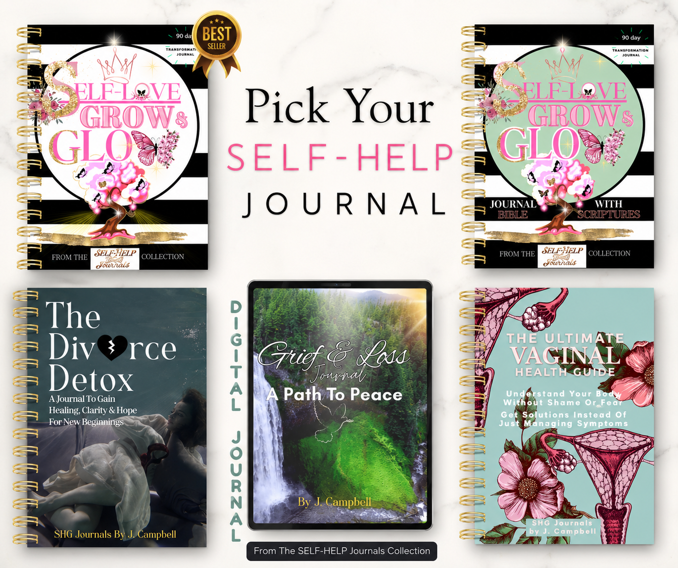 Bundle & Save: Planner, Self-Help Journal, Notebook